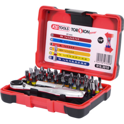 Coffret De 30 Embouts De Vissage 1/4'' À Code Couleur Torsionpower®