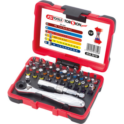 Coffret De 30 Embouts De Vissage 1/4'' À Code Couleur Torsionpower®