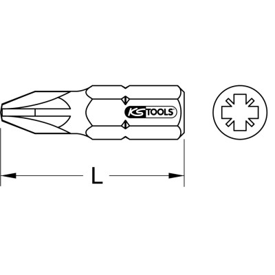 Embout De Vissage 1/4'' Pz 0, L. 18 mm Du Coffret 918.3050