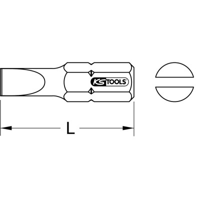 Embout De Vissage 1/4'' Fente 4,0 mm, L. 18 mm Du Coffret 918.3050