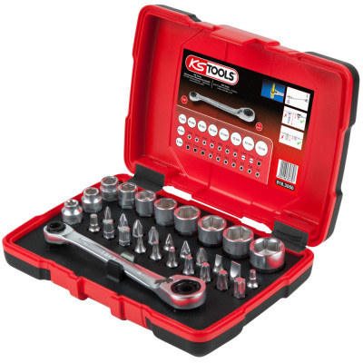 Coffret De Douilles Traversantes De 5 À 14Mm Et Embouts De Vissage 1/4, 31 Pcs