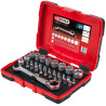 Coffret De Douilles Traversantes De 5 À 14Mm Et Embouts De Vissage 1/4, 31 Pcs