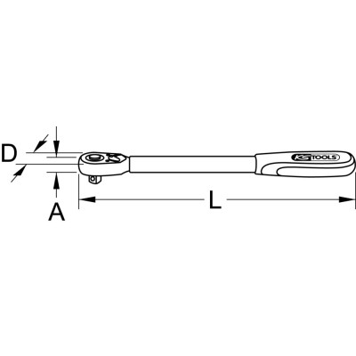 Cliquet Télescopique Réversible 1/2'' À Tête Articulée, 72 Dents