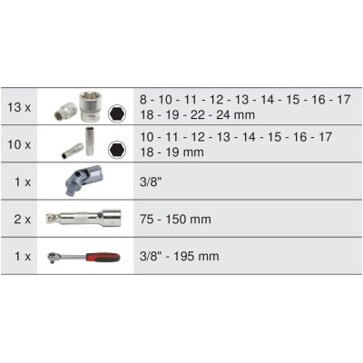 Coffret De Douilles Et Accessoires Ultimate® 3/8'', 27 Pièces