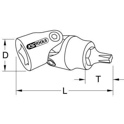 Douille Tournevis Articulée Ultimate® Torx® 1/4'', T8