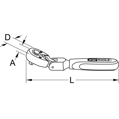 Cliquet Articulé 72 Dents Ultimate® 1/4'', 140 mm