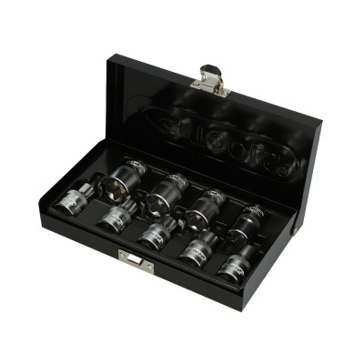 Coffret De 9 Douilles Torx®, L.38 mm - 1/2'' - E10 À E24