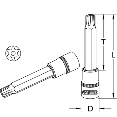 Douille Tournevis Ultimate® Ribe® 1/2'', L.110 mm - M12