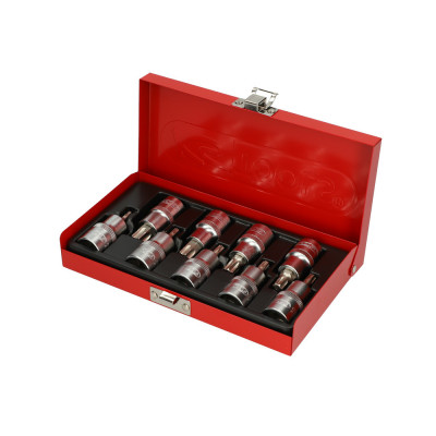 Coffret De 9 Douilles Tournevis Torx® Percé 1/2'', T20 À T60