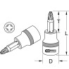 Douille Tournevis Ultimate® Pozidriv® 1/2'', L.55 mm - Pz1