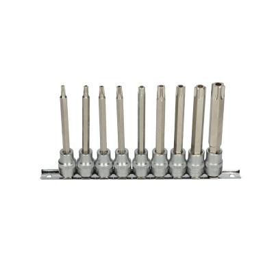 Rail De 9 Douilles Tournevis Torx® Percé 3/8'', T20 À T60