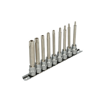Rail De 9 Douilles Tournevis Torx® Percé 3/8'', T20 À T60