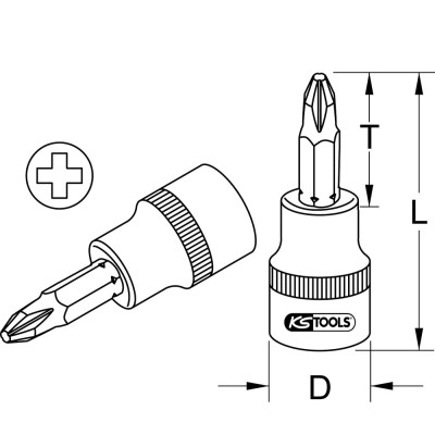 Douille Tournevis Ultimate® 3/8'', Ph3