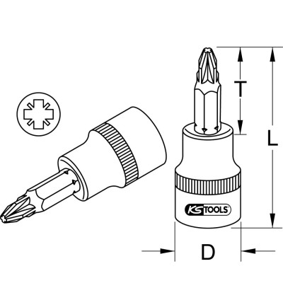Douille Tournevis Ultimate® 3/8'', Pz1