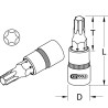 Douille Tournevis Ultimate® Torx® 3/8'', L.50 mm - T15