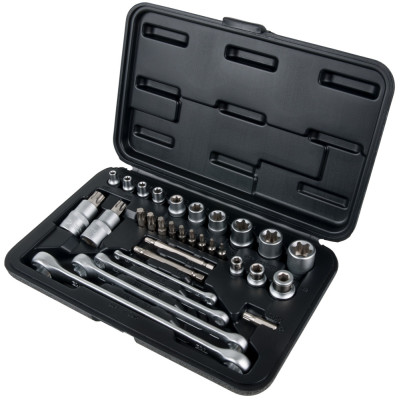 Coffret De Douilles Et Douilles Tournevis Torx®, 1/4'' - 5/16" - 3/8' '- 1/2'',