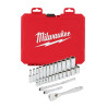 Set De Douilles Et Clés À Cliquet 1/4 Métrique 28 Pcs -Milwaukee Outils À Main