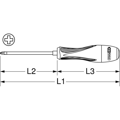 Tournevis Ultimategrip Phillips®, Ph1 - L.100 mm