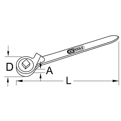 Cliquet Traversante Berylliumplus 3/4'', 500Mm