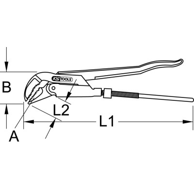Clé Serre-Tubes Suédoise 45° Berylliumplus 2'', 350Mm