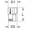 Douille 6 Pans Bronzeplus 65Mm, 75Mm
