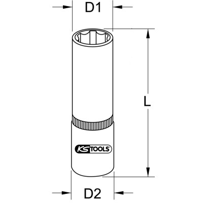 Douille Longue Bronzeplus 1/2'', 21Mm