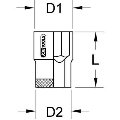 Douille 1/2'' Bronzeplus, 1.1/4''