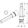 Douille Tournevis 6 Pans Longue Bronzeplus 8Mm, 90Mm