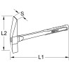 Marteau À Dérouiller Bronzeplus Manche Hickory, Tête 500G, 310Mm