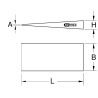 Coin Plat Bronzeplus L.250 X H. 5Mm