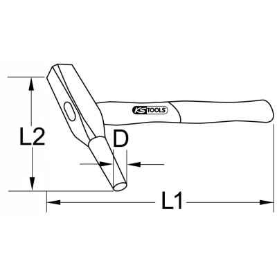 Marteau chasse-rivets BRONZEplus manche hickory, tête 1200g, pointe 12