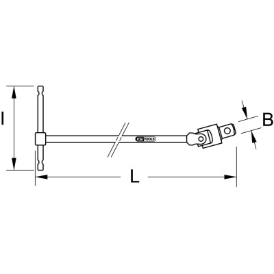 Clé À Douille Articulée Avec Poignée En ''T'' Bronzeplus 3/4'', 560Mm