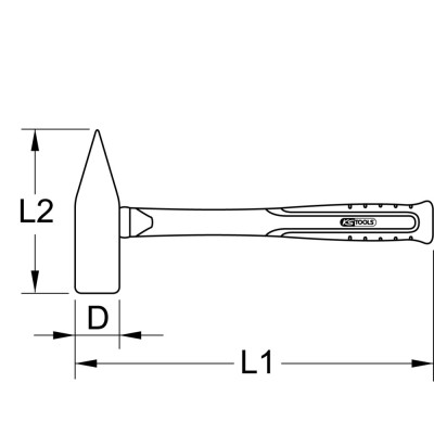 Marteau À Piquer Les Soudures Bronzeplus Manche Hickory, Tête 2100G, 400Mm