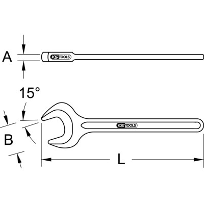 Clé À Fourches (Simple) Bronzeplus 33 mm, 285Mm