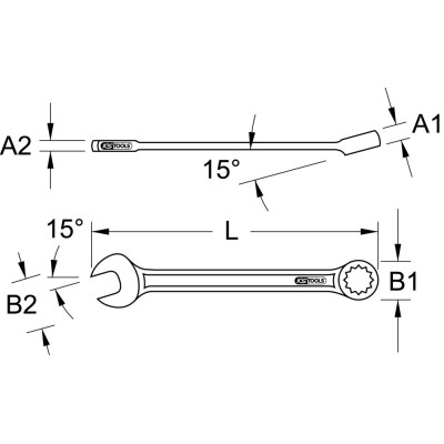 Clé Mixte Bronzeplus1.11/16'', 410Mm