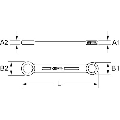 Clé Polygonale Droite Bronzeplus 24X30, 255Mm