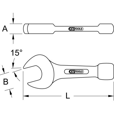 Clé À Fourches À Frapper Bronzeplus 14Mm, 180Mm