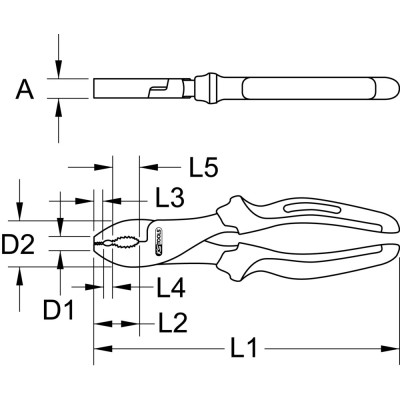 Pince Universelle Titanplus 8'', 200Mm