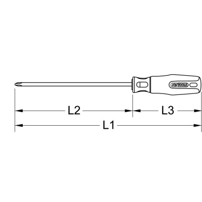 Tournevis Titanplus Phillips Ph2 L.150Mm