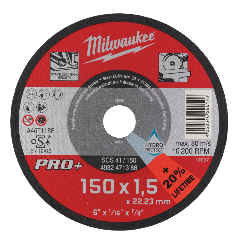 Disque À Tronçonner Pro+ 150Mm Épaisseur 1 mm Pro+ 1Pc-Milwaukee Consommable